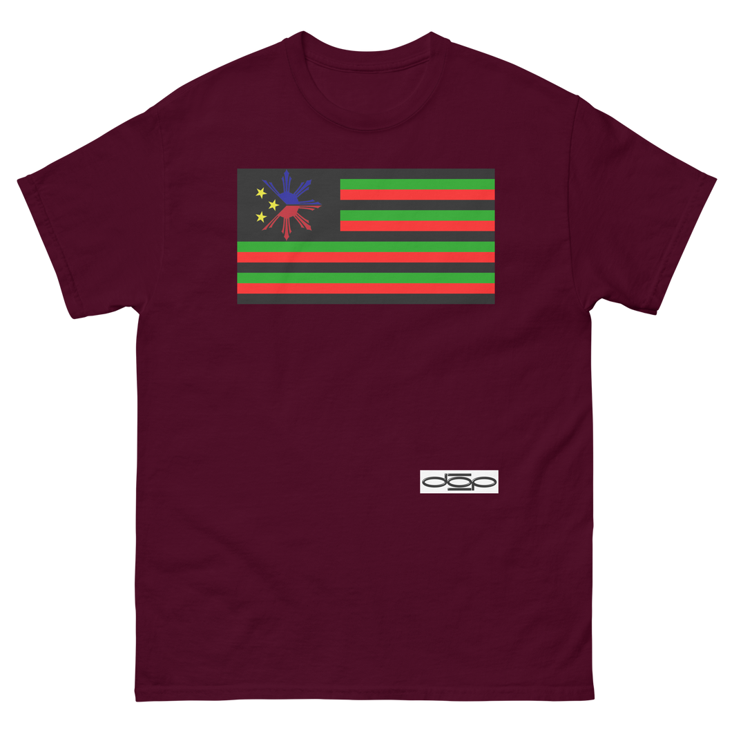 Black & Filipino Flag - Short-Sleeve T-Shirt