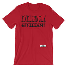 "Exceedingly Efficient" unisex short sleeve t-shirt - black text