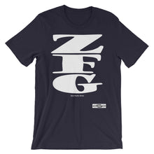 "ZFG" unisex short sleeve t-shirt - white text